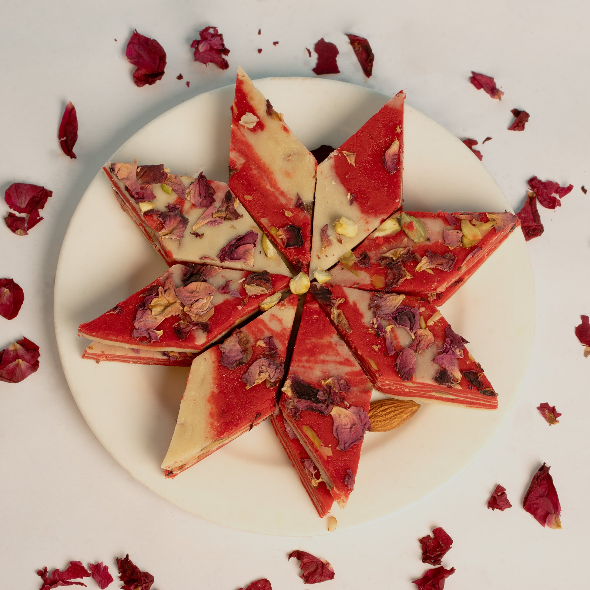 Rose Kaju Katli