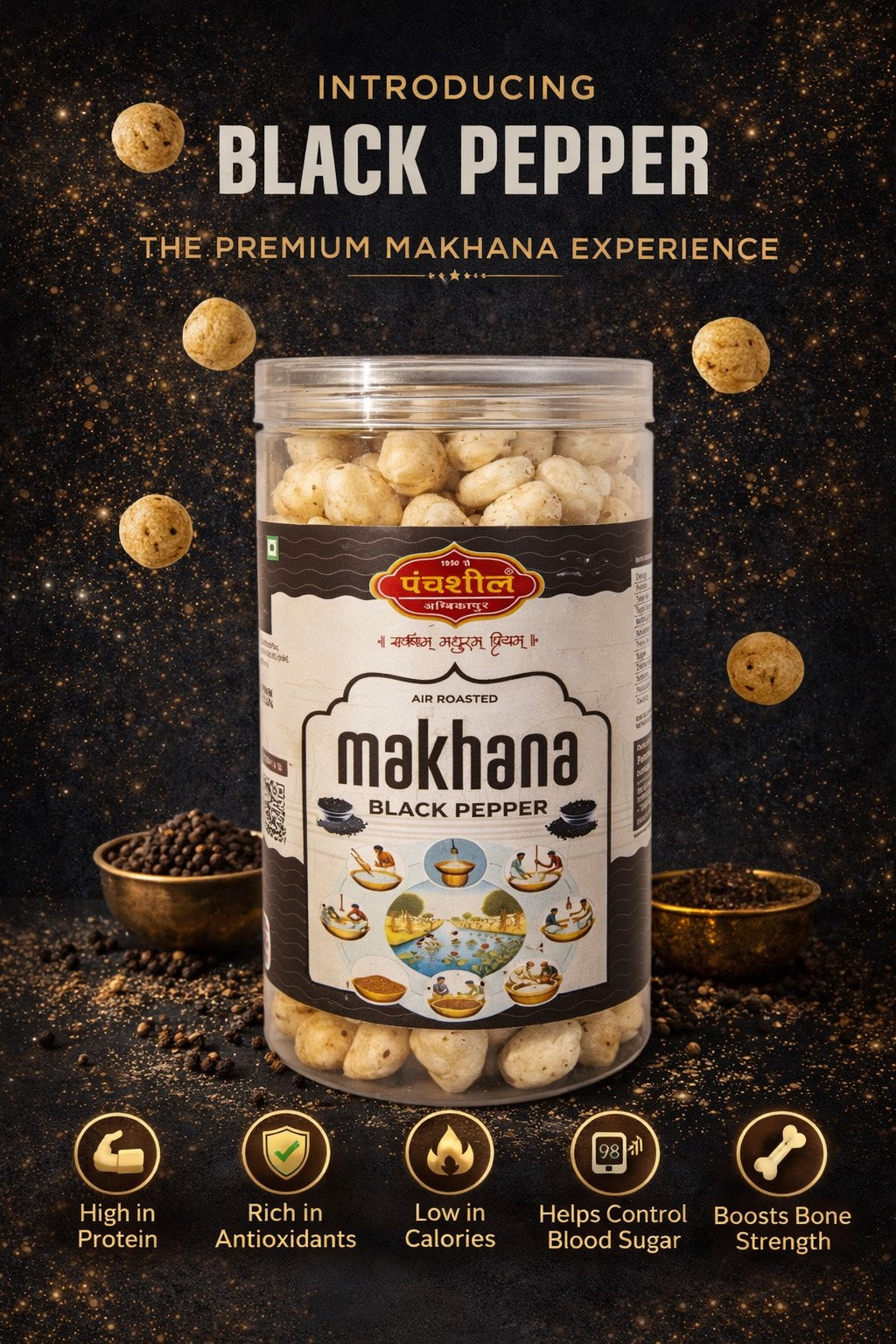 Black Pepper Makhana