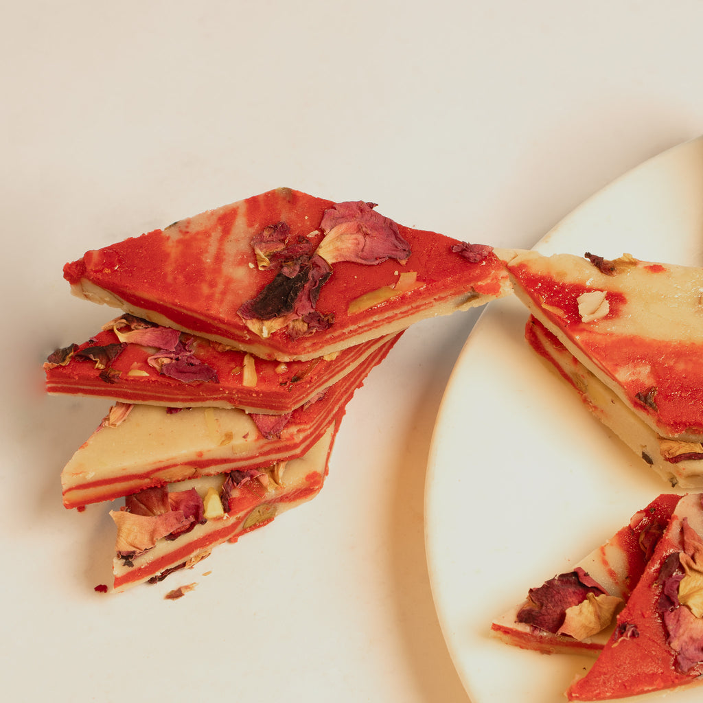 Rose Kaju Katli